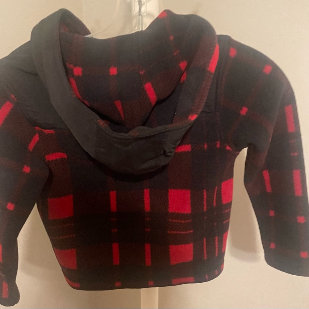 North Face kids Plaid Fleece Hoodie size 5 NWT - Picture 2 of 9